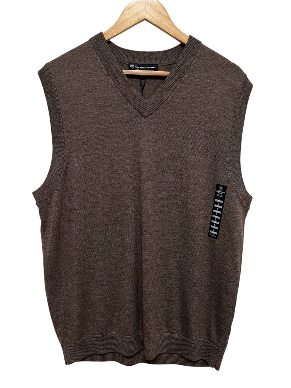 Hart Shaffner Marx 100% Merino Wool Vest Size Large NWT